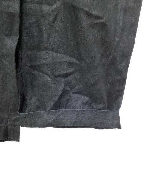 KAGURE（カグレ）kagure (カグレ) リネンハーフスリーブオールインワン ブラック サイズ:FREEの古着・服飾アイテム