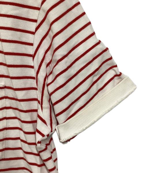 POLO RALPH LAUREN（ポロ・ラルフローレン）POLO RALPH LAUREN (ポロ・ラルフローレン) ボーダーポロシャツ ホワイト×レッド サイズ:Lの古着・服飾アイテム