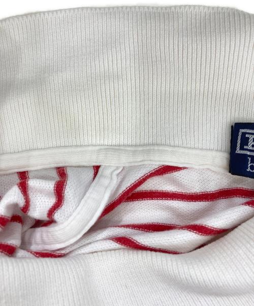 POLO RALPH LAUREN（ポロ・ラルフローレン）POLO RALPH LAUREN (ポロ・ラルフローレン) ボーダーポロシャツ ホワイト×レッド サイズ:Lの古着・服飾アイテム