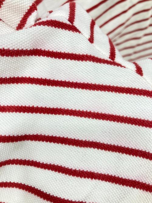 POLO RALPH LAUREN（ポロ・ラルフローレン）POLO RALPH LAUREN (ポロ・ラルフローレン) ボーダーポロシャツ ホワイト×レッド サイズ:Lの古着・服飾アイテム