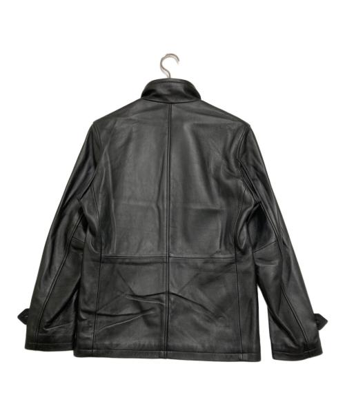 MEN'S BIGI（メンズビギ）MEN'S BIGI (メンズビギ) ラムレザークロームタンニングレザーブルゾン ブラック サイズ:2の古着・服飾アイテム