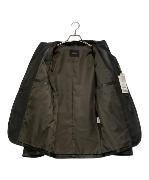 MEN'S BIGI（メンズビギ）MEN'S BIGI (メンズビギ) ラムレザークロームタンニングレザーブルゾン ブラック サイズ:2の古着・服飾アイテム