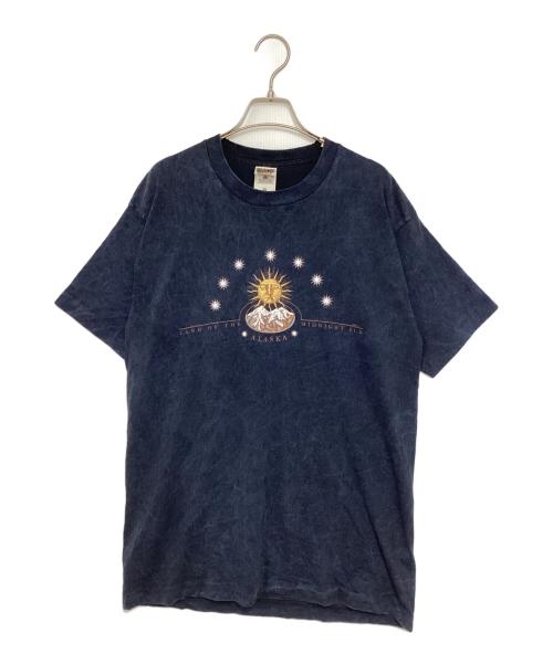 FRUIT OF THE LOOM（フルーツオブザルーム）FRUIT OF THE LOOM (フルーツオブザルーム) 太陽シンボルプリントTシャツ ネイビー サイズ:Lの古着・服飾アイテム