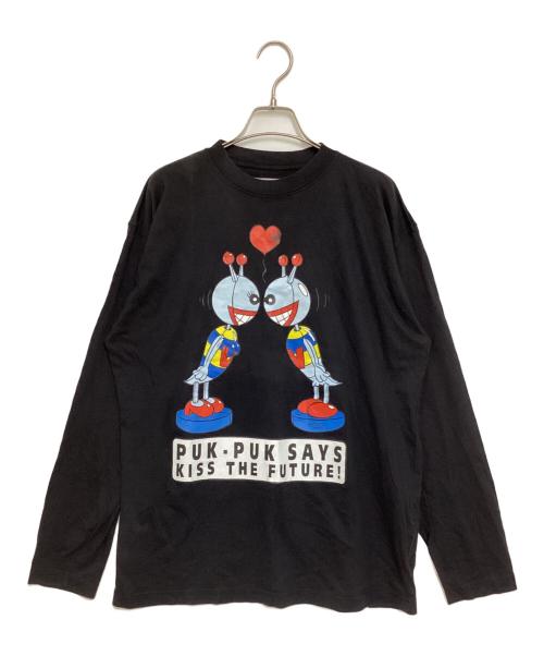 W.&L.T（ウォルト）W.&L.T (ウォルト) PUKPUK LOVERS L/S T-SHIRT ブラック サイズ:Mの古着・服飾アイテム