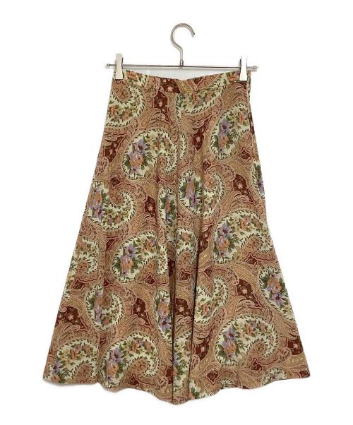 Burberry's（バーバリー）Burberry's (バーバリーズ) ペイズリー柄レトロスカート ベージュ サイズ:9の古着・服飾アイテム