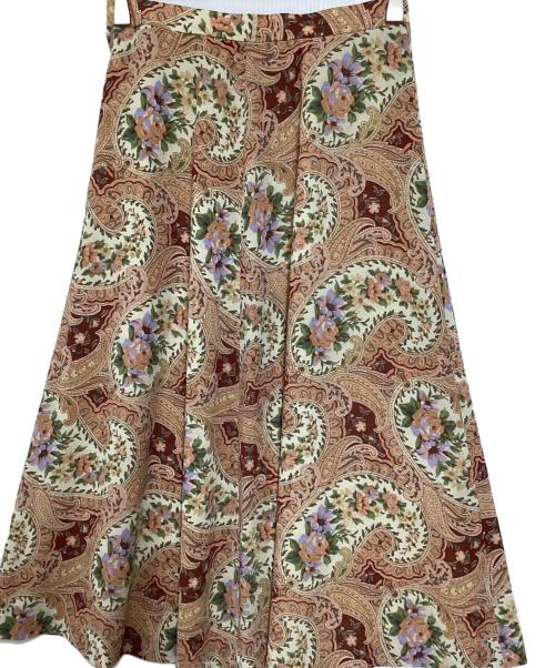 Burberry's（バーバリー）Burberry's (バーバリーズ) ペイズリー柄レトロスカート ベージュ サイズ:9の古着・服飾アイテム