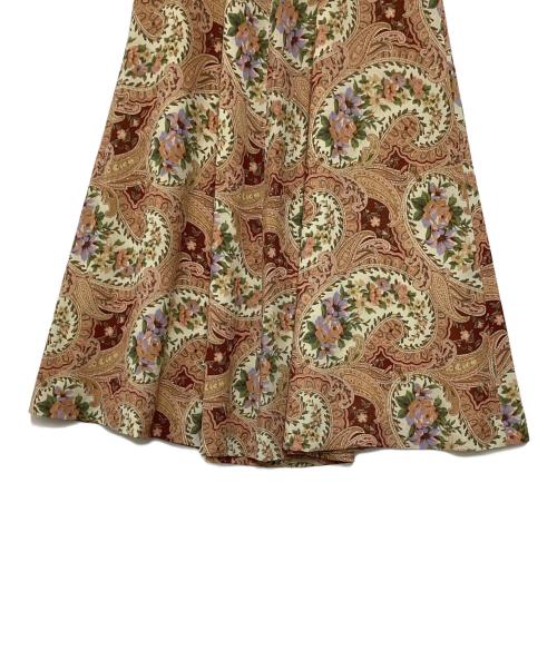 Burberry's（バーバリー）Burberry's (バーバリーズ) ペイズリー柄レトロスカート ベージュ サイズ:9の古着・服飾アイテム