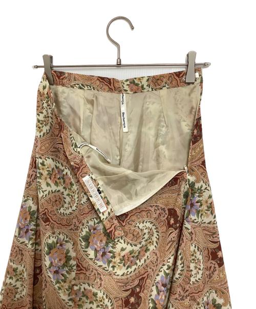 Burberry's（バーバリー）Burberry's (バーバリーズ) ペイズリー柄レトロスカート ベージュ サイズ:9の古着・服飾アイテム