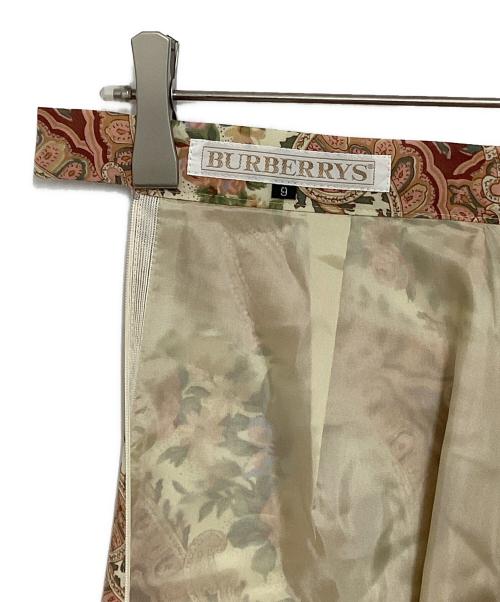 Burberry's（バーバリー）Burberry's (バーバリーズ) ペイズリー柄レトロスカート ベージュ サイズ:9の古着・服飾アイテム