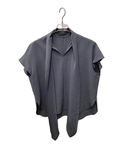 M7days（エムセブンデイズ）M7days (エムセブンデイズ) ボウタイブラウス グレー サイズ:2の古着・服飾アイテム