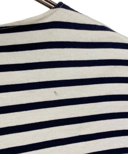 MARKA（マーカ）MARKA (マーカ) BASQUE SHIRT ORGANIC COTTON（バスクシャツオーガニックコットン） ホワイト×ネイビー サイズ:１の古着・服飾アイテム