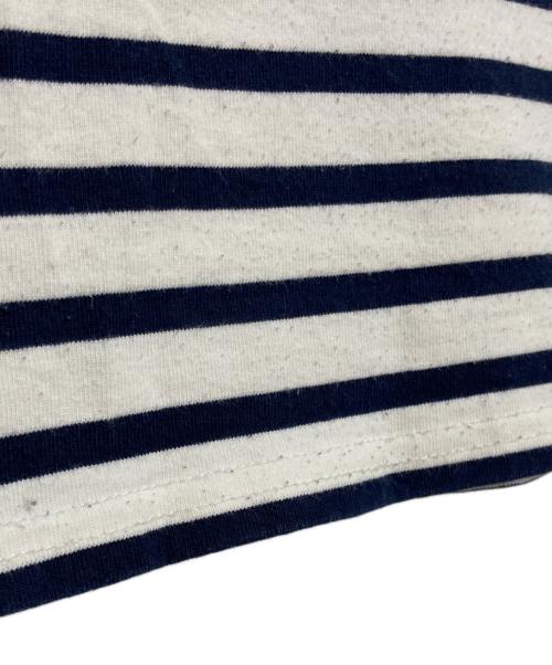 MARKA（マーカ）MARKA (マーカ) BASQUE SHIRT ORGANIC COTTON（バスクシャツオーガニックコットン） ホワイト×ネイビー サイズ:１の古着・服飾アイテム