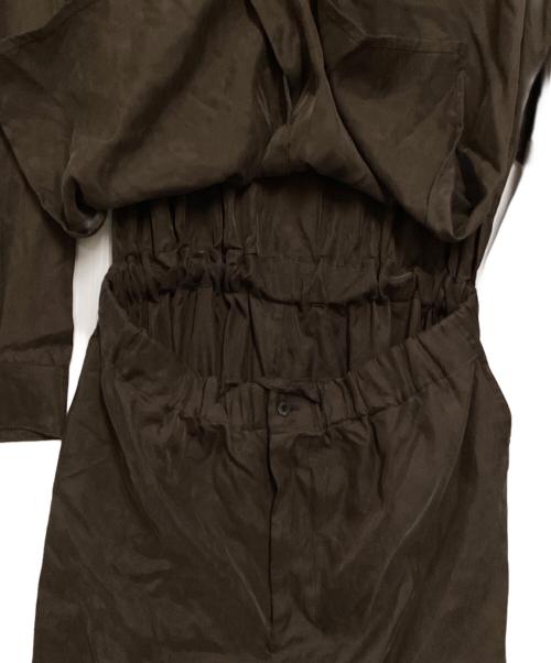 YOKE（ヨーク）YOKE (ヨーク) CUPRO JUMP SUIT ブラウン サイズ:1の古着・服飾アイテム