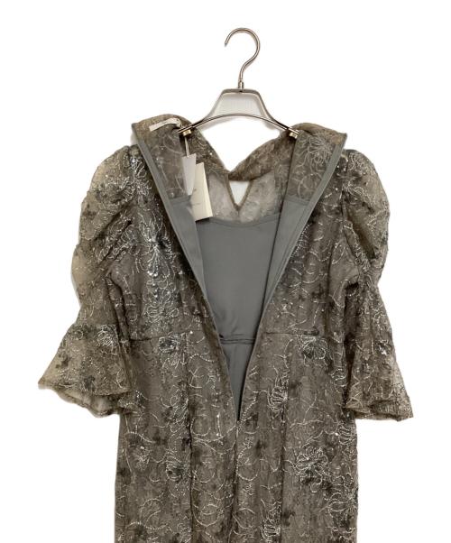 LeJa（レジャ）LeJa (レジャ) スパンコール花柄パフスリーブマーメイドワンピースドレス グレー サイズ:1の古着・服飾アイテム