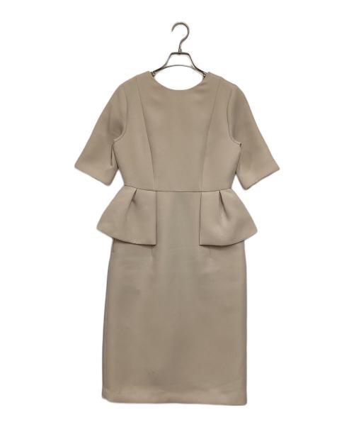 CELFORD（セルフォード）CELFORD (セルフォード) ドレスラボペプラムタイトワンピース ベージュ サイズ:38の古着・服飾アイテム