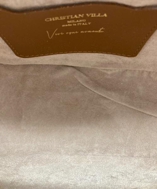 CHRISTIAN VILLA（クリスチャンヴィラ）CHRISTIAN VILLA (クリスチャンヴィラ) HOBO BAG ブラウンの古着・服飾アイテム