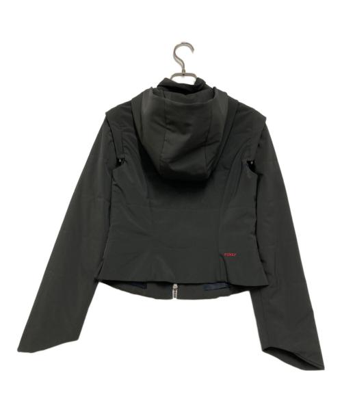 FOXEY NEWYORK（フォクシーニューヨーク）FOXEY NEWYORK (フォクシーニューヨーク) デタッチャブルタイトキルティングジャケット グレー サイズ:38の古着・服飾アイテム