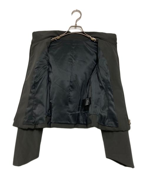 FOXEY NEWYORK（フォクシーニューヨーク）FOXEY NEWYORK (フォクシーニューヨーク) デタッチャブルタイトキルティングジャケット グレー サイズ:38の古着・服飾アイテム