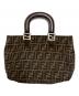 FENDI (フェンディ) ズッカ柄ハンドバッグ ブラウン：55000円