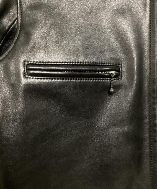 ADDICT CLOTHES（アディクト クローズ）ADDICT CLOTHES (アディクト クローズ) NEW VINTAGE (ニュービンテージ) ホースレハイド シングルライダースジャケット ブラック サイズ:38の古着・服飾アイテム