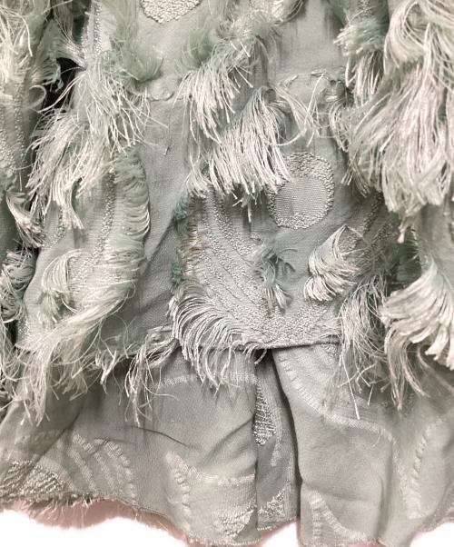 UNITED ARROWS（ユナイテッドアローズ）UNITED ARROWS (ユナイテッドアローズ) フリンジフレアスカート グリーン サイズ:36の古着・服飾アイテム