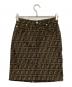 FENDI jeans（フェンディ ジーンズ）の古着「ズッカ柄ミニスカート」｜ブラウン×ブラック