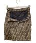 中古・古着 FENDI jeans (フェンディ ジーンズ) ズッカ柄ミニスカート ブラウン×ブラック サイズ:44：16000円