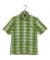 FRED PERRY（フレッドペリー）の古着「S/Sチェックシャツ」｜グリーン×ホワイト