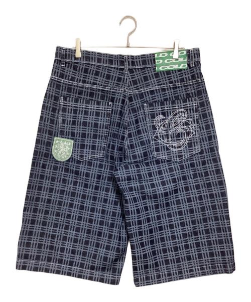 coldculture（コールドカルチャー）coldculture (コールドカルチャー) GRID JORTS グレー×ネイビー サイズ:XLの古着・服飾アイテム