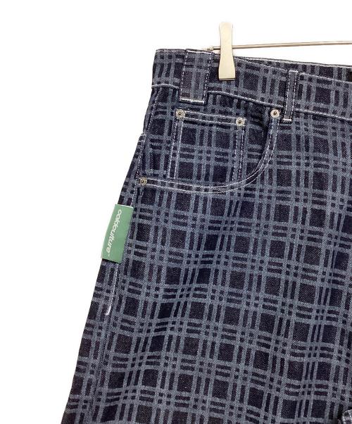 coldculture（コールドカルチャー）coldculture (コールドカルチャー) GRID JORTS グレー×ネイビー サイズ:XLの古着・服飾アイテム