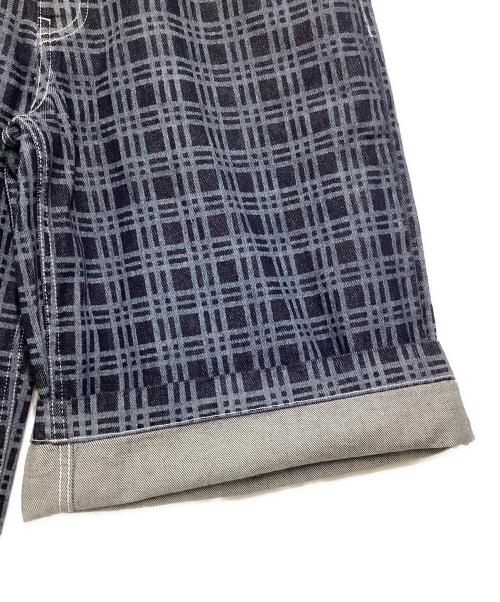 coldculture（コールドカルチャー）coldculture (コールドカルチャー) GRID JORTS グレー×ネイビー サイズ:XLの古着・服飾アイテム