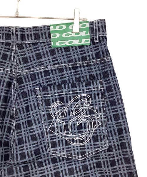 coldculture（コールドカルチャー）coldculture (コールドカルチャー) GRID JORTS グレー×ネイビー サイズ:XLの古着・服飾アイテム