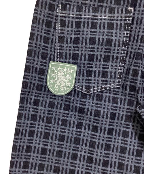 coldculture（コールドカルチャー）coldculture (コールドカルチャー) GRID JORTS グレー×ネイビー サイズ:XLの古着・服飾アイテム