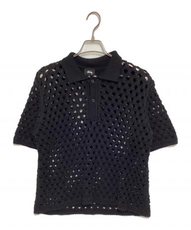 20ss Stussy cable knit polo Black Lサイズ Stussy Cable SS Polo Black 117077