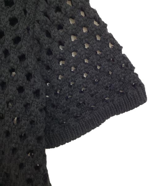 stussy（ステューシー）stussy (ステューシー) BIG MESH POLO SWEATER ブラック サイズ:Sの古着・服飾アイテム