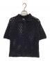stussy（ステューシー）の古着「BIG MESH POLO SWEATER」｜ブラック