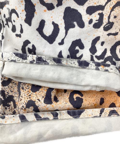 stussy（ステューシー）stussy (ステューシー) STENCIL CANVAS BIG OL JEANS オレンジ×ホワイト サイズ:W30の古着・服飾アイテム