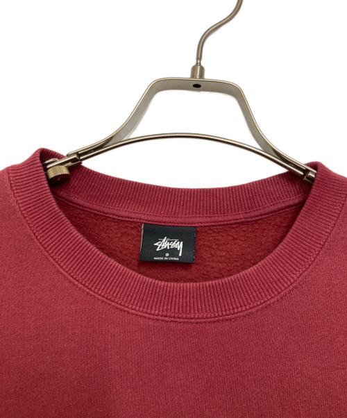 stussy（ステューシー）stussy (ステューシー) シャドーマンスウェット レッド サイズ:Ｓの古着・服飾アイテム