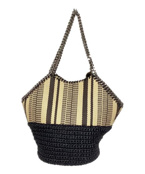 STELLA McCARTNEY（ステラマッカートニー）STELLA McCARTNEY (ステラマッカートニー) ファラベラ ミディアム トートバッグ ベージュ×ネイビーの古着・服飾アイテム