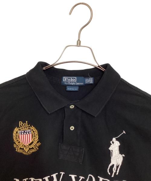 POLO RALPH LAUREN（ポロ・ラルフローレン）POLO RALPH LAUREN (ポロ・ラルフローレン) 刺繍ポロシャツ ブラック サイズ:XXLの古着・服飾アイテム