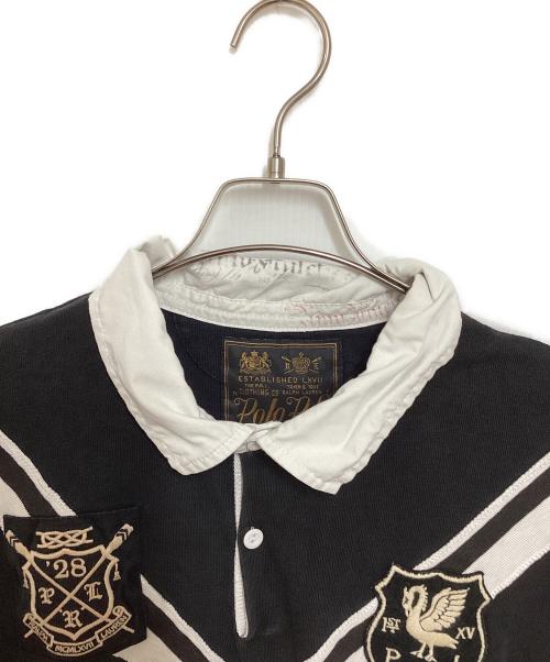 POLO RALPH LAUREN（ポロ・ラルフローレン）POLO RALPH LAUREN (ポロ・ラルフローレン) ラガーポロシャツ ブラック サイズ:XX-LARGEの古着・服飾アイテム