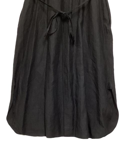 HYKE（ハイク）HYKE (ハイク) BALLOON SLEEVE DRESS リネン ロングワンピース ブラック サイズ:1の古着・服飾アイテム