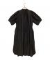 HYKE (ハイク) BALLOON SLEEVE DRESS リネン ロングワンピース ブラック サイズ:1：19000円