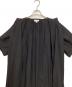中古・古着 HYKE (ハイク) BALLOON SLEEVE DRESS リネン ロングワンピース ブラック サイズ:1：19000円