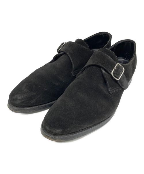 Crockett & Jones（クロケット＆ジョーンズ）Crockett & Jones (クロケット＆ジョーンズ) UNITED ARROWS (ユナイテッドアローズ) シングルモンクストラップシューズ ブラック サイズ:8Eの古着・服飾アイテム