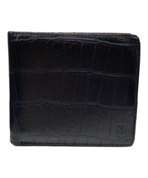 Felisi（フェリージ）Felisi (フェリージ) エンボスレザー2つ折り財布 ブラックの古着・服飾アイテム