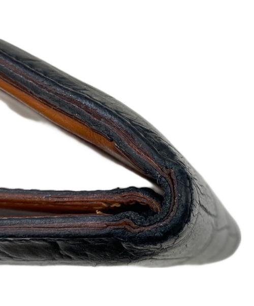 Felisi（フェリージ）Felisi (フェリージ) エンボスレザー2つ折り財布 ブラックの古着・服飾アイテム