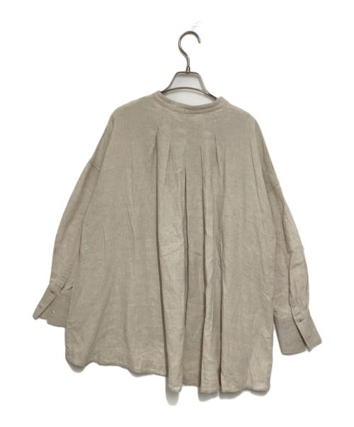 BEARDSLEY（ビアズリー）BEARDSLEY (ビアズリー) リネン混ブザムシャツ ベージュ サイズ:Fの古着・服飾アイテム