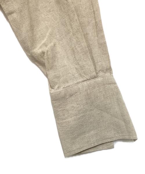 BEARDSLEY（ビアズリー）BEARDSLEY (ビアズリー) リネン混ブザムシャツ ベージュ サイズ:Fの古着・服飾アイテム