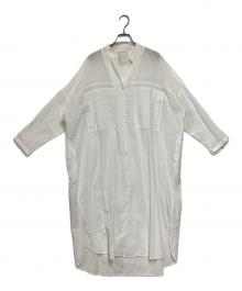 BEARDSLEY（ビアズリー）の古着「スキッパーロングシャツワンピース」｜ホワイト